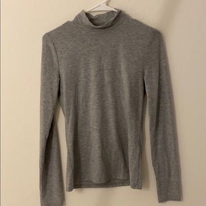 Super soft light grey mock neck long sleeve